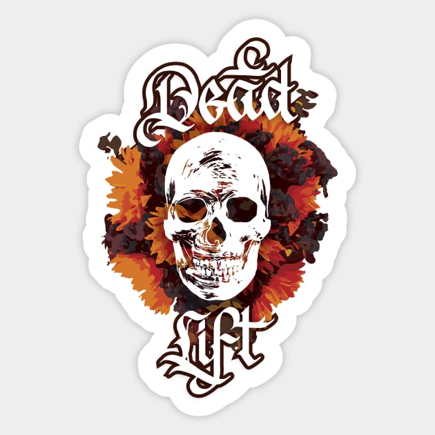 Dead Lift Floral Sticker by polliadesign